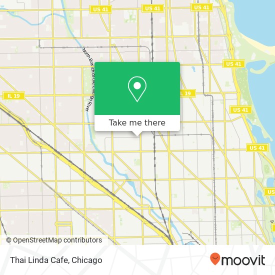 Mapa de Thai Linda Cafe, 2022 W Roscoe St Chicago, IL 60618