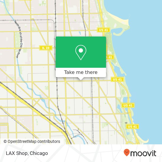 Mapa de LAX Shop, 1216 W Belmont Ave Chicago, IL 60657