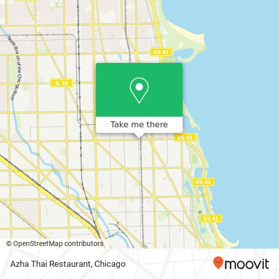 Mapa de Azha Thai Restaurant, 960 W Belmont Ave Chicago, IL 60657