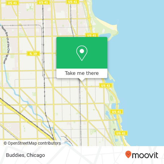 Mapa de Buddies, 3301 N Clark St Chicago, IL 60657