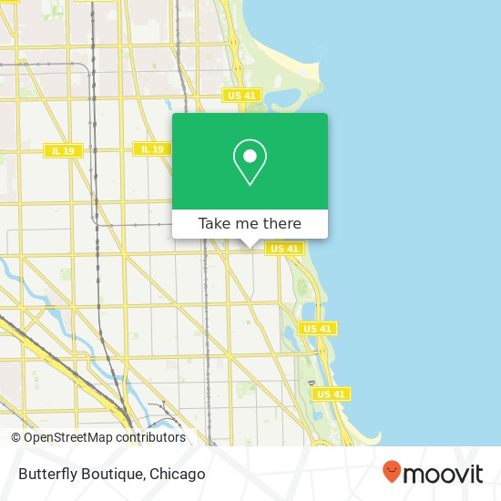 Mapa de Butterfly Boutique, 604 W Belmont Ave Chicago, IL 60657