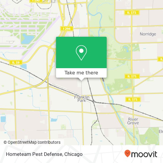 Mapa de Hometeam Pest Defense, 3531 Rose St Franklin Park, IL 60131