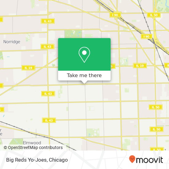 Mapa de Big Reds Yo-Joes, 6401 W Addison St Chicago, IL 60634