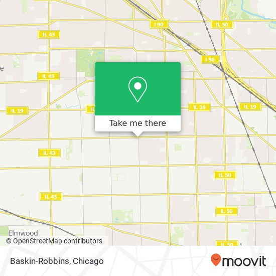 Mapa de Baskin-Robbins, 6001 W Addison St Chicago, IL 60634