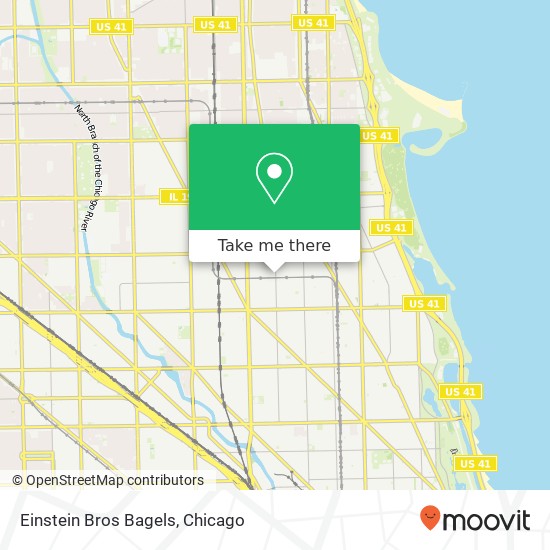 Mapa de Einstein Bros Bagels, 3420 N Southport Ave Chicago, IL 60657