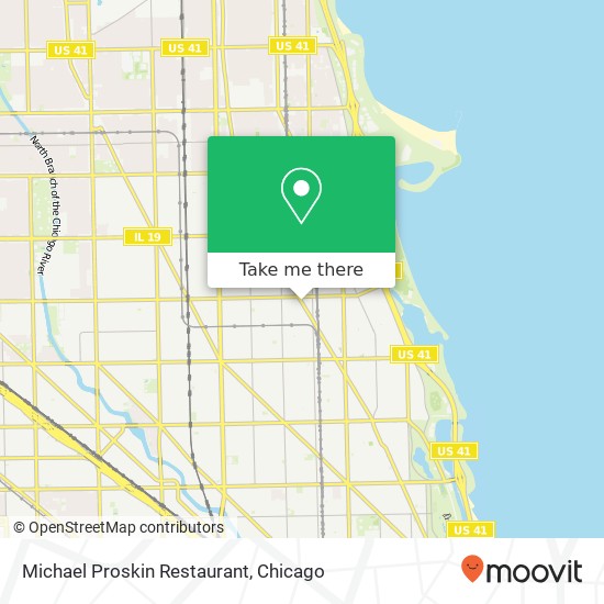 Mapa de Michael Proskin Restaurant, 3540 N Clark St Chicago, IL 60657