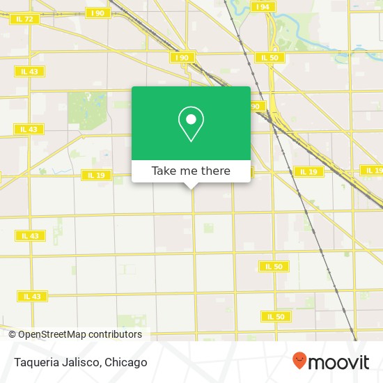 Mapa de Taqueria Jalisco, 3810 N Central Ave Chicago, IL 60634