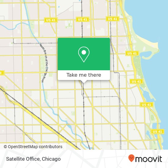 Mapa de Satellite Office, 3717 N Ravenswood Ave Chicago, IL 60613