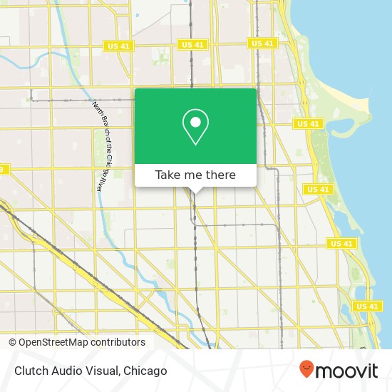 Mapa de Clutch Audio Visual, 3711 N Ravenswood Ave Chicago, IL 60613