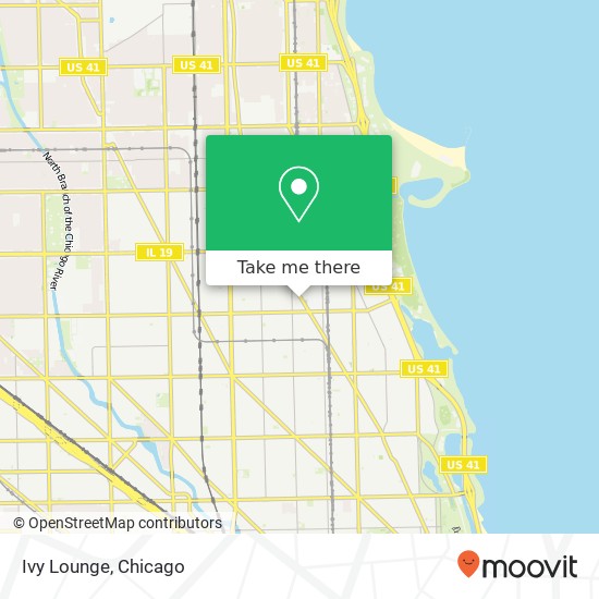 Mapa de Ivy Lounge, 3660 N Clark St Chicago, IL 60613