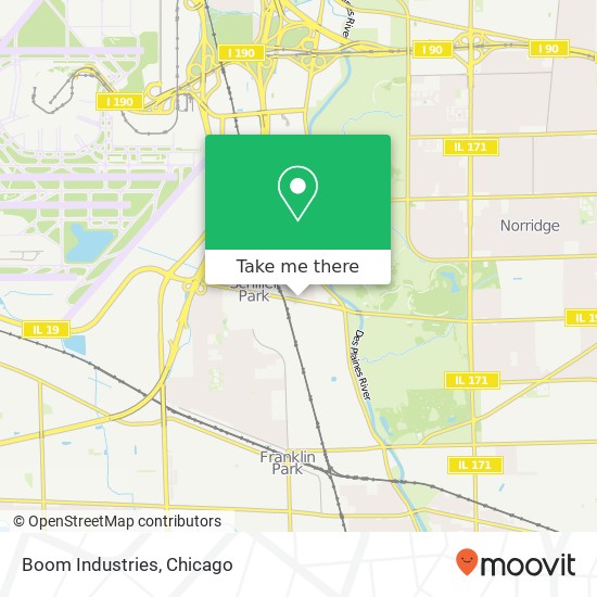 Mapa de Boom Industries, 9458 Irving Park Rd Schiller Park, IL 60176