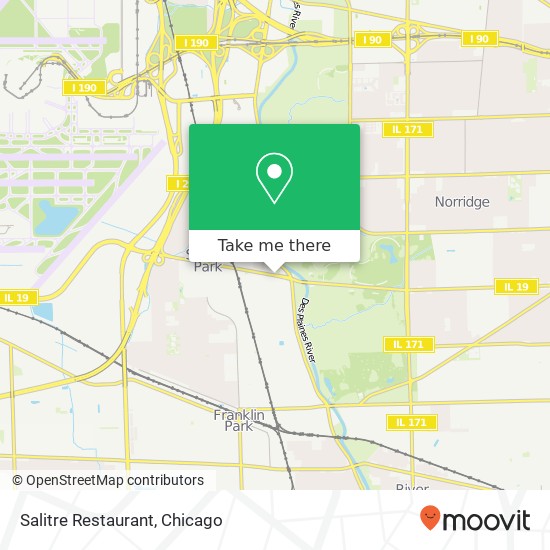 Mapa de Salitre Restaurant, 9284 Irving Park Rd Schiller Park, IL 60176