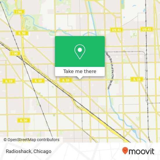 Mapa de Radioshack, 3417 W Irving Park Rd Chicago, IL 60618