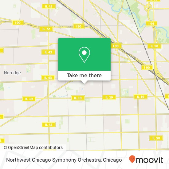 Mapa de Northwest Chicago Symphony Orchestra