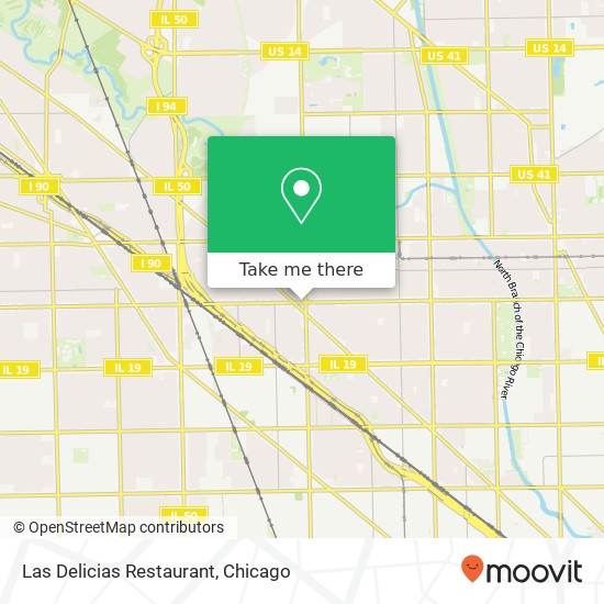 Las Delicias Restaurant, 4010 W Montrose Ave Chicago, IL 60641 map