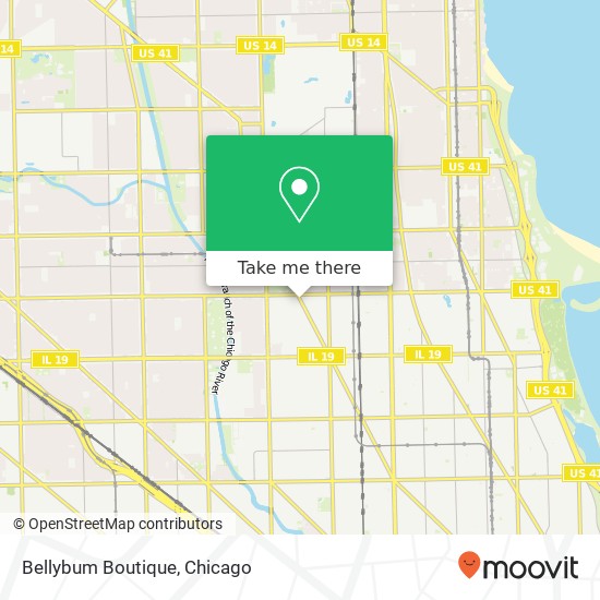 Mapa de Bellybum Boutique, 4347 N Lincoln Ave Chicago, IL 60618