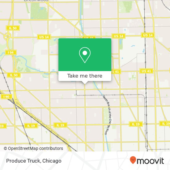 Mapa de Produce Truck, W Ainslie St Chicago, IL 60625