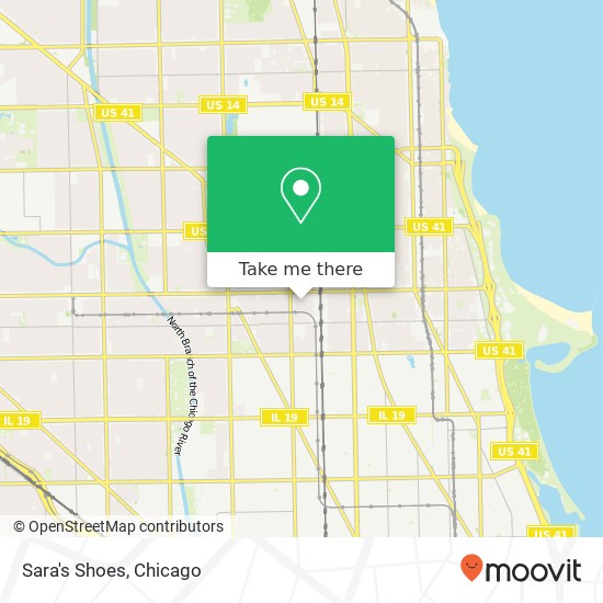 Mapa de Sara's Shoes, 4723 N Winchester Ave Chicago, IL 60640