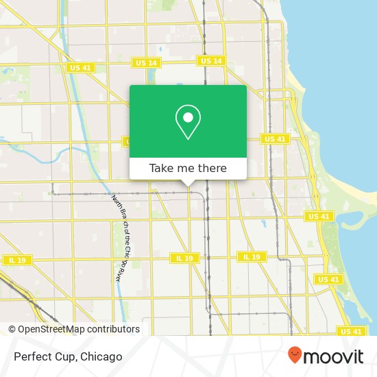 Mapa de Perfect Cup, 4700 N Damen Ave Chicago, IL 60625