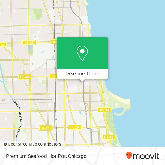 Mapa de Premium Seafood Hot Pot, 1130 W Argyle St Chicago, IL 60640