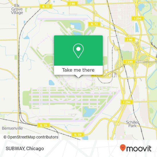 Mapa de SUBWAY, Chicago, IL 60666
