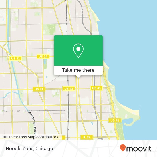 Mapa de Noodle Zone, 5427 N Clark St Chicago, IL 60640