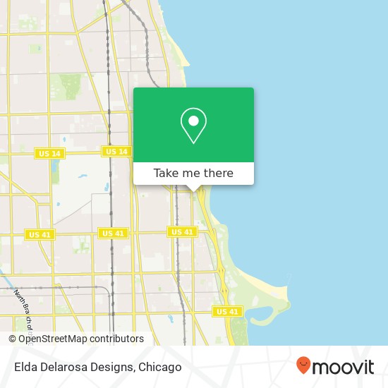 Mapa de Elda Delarosa Designs, 5555 N Sheridan Rd Chicago, IL 60640