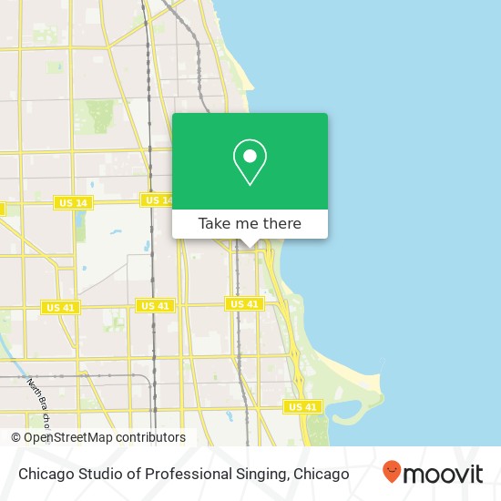 Chicago Studio of Professional Singing map