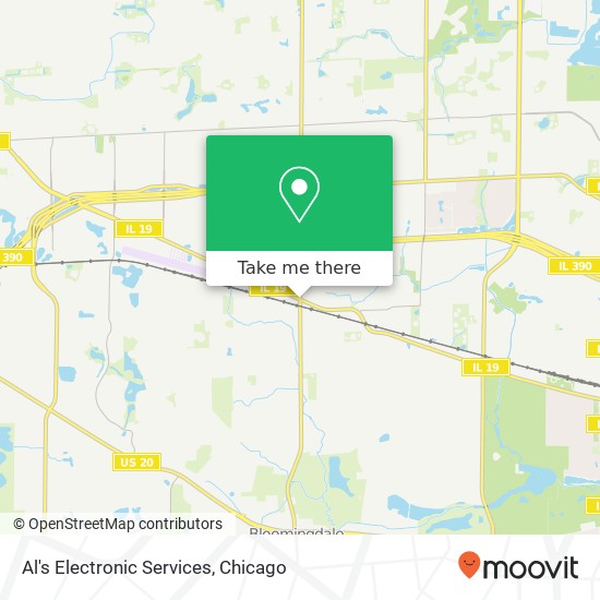 Mapa de Al's Electronic Services, N Roselle Rd Roselle, IL 60172