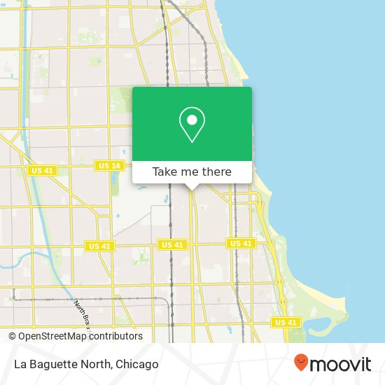 Mapa de La Baguette North, 5712 N Clark St Chicago, IL 60660