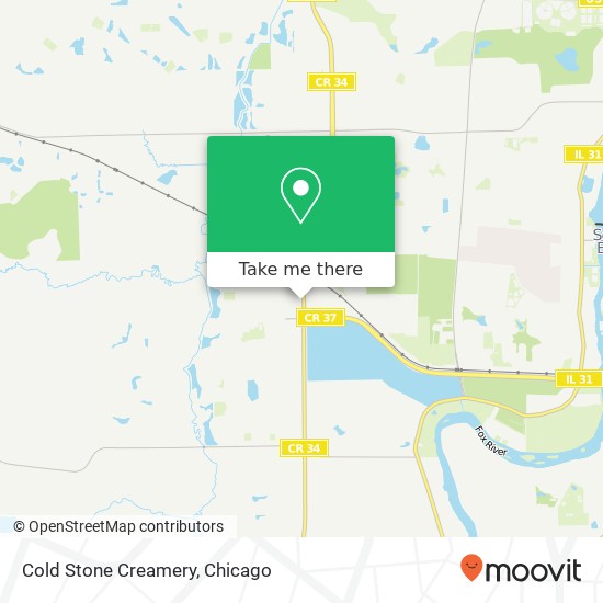 Mapa de Cold Stone Creamery, 324 Randall Rd South Elgin, IL 60177