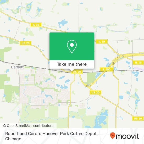 Mapa de Robert and Carol's Hanover Park Coffee Depot, 1975 W Lake St Hanover Park, IL 60133