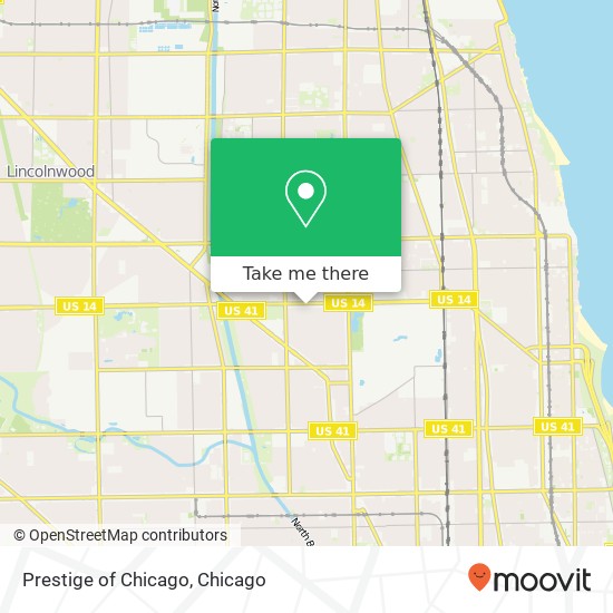 Mapa de Prestige of Chicago, 2639 W Peterson Ave Chicago, IL 60659