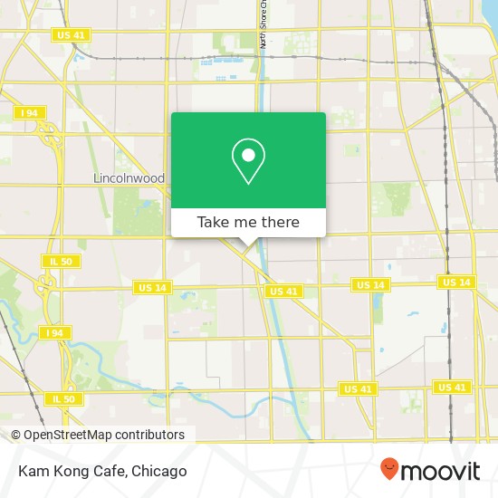 Mapa de Kam Kong Cafe, 6261 N McCormick Rd Chicago, IL 60659