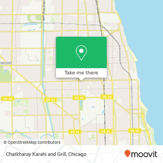 Mapa de Chatkharay Karahi and Grill, 2319 W Devon Ave Chicago, IL 60659