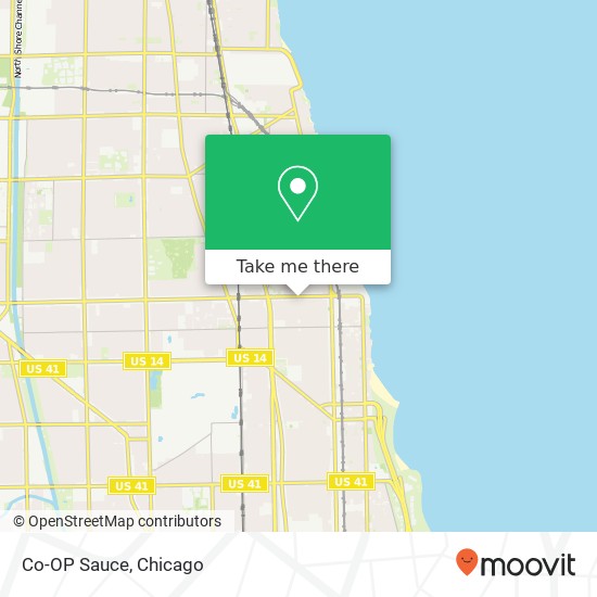 Mapa de Co-OP Sauce, 1401 W Devon Ave Chicago, IL 60660