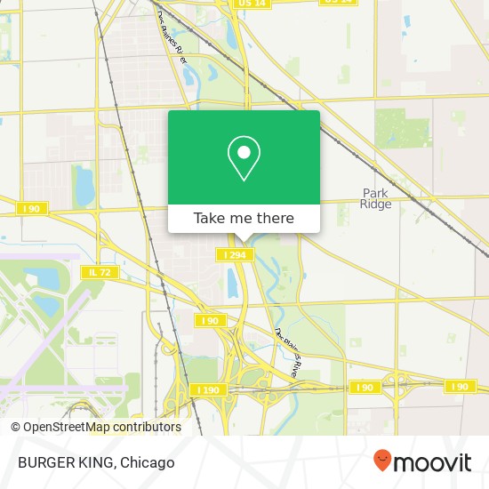 Mapa de BURGER KING, 2720 S River Rd Des Plaines, IL 60018