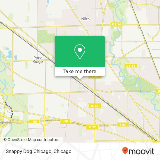 Mapa de Snappy Dog Chicago