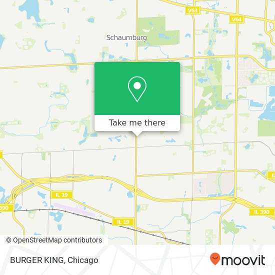 Mapa de BURGER KING, 1015 S Roselle Rd Schaumburg, IL 60193