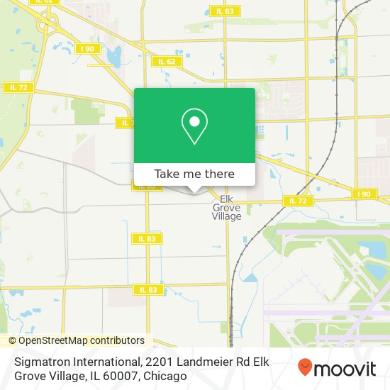 Mapa de Sigmatron International, 2201 Landmeier Rd Elk Grove Village, IL 60007