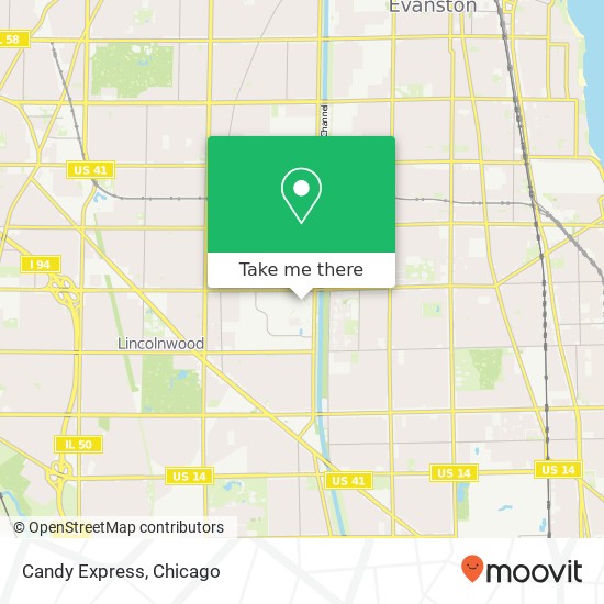 Mapa de Candy Express, Lincolnwood, IL 60712