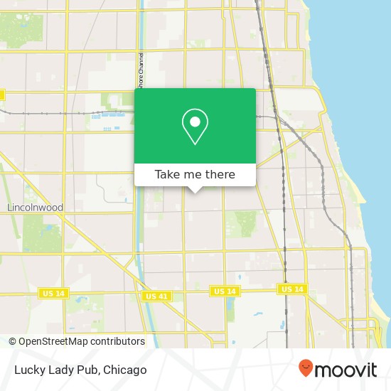 Mapa de Lucky Lady Pub, 2680 W Coyle Ave Chicago, IL 60645