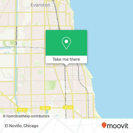 Mapa de El Novillo, 7137 N Clark St Chicago, IL 60626
