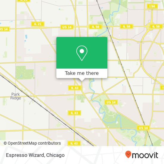 Mapa de Espresso Wizard, 7505 N Waukegan Rd Niles, IL 60714