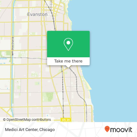 Mapa de Medici Art Center, 1644 W Fargo Ave Chicago, IL 60626