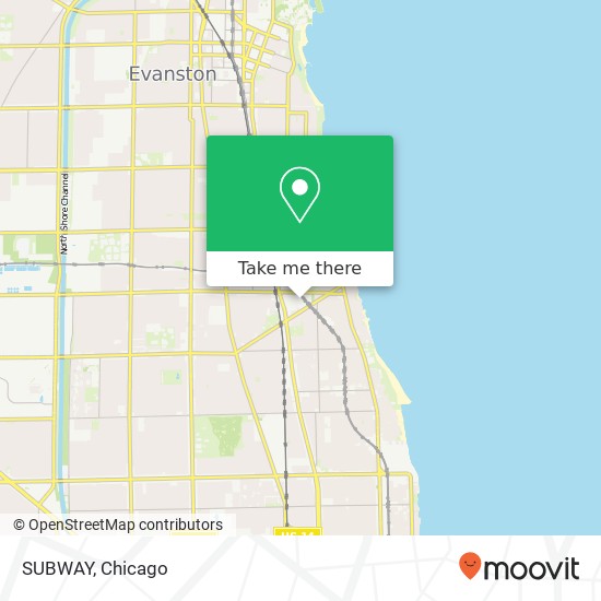 Mapa de SUBWAY, 7549 N Paulina St Chicago, IL 60626