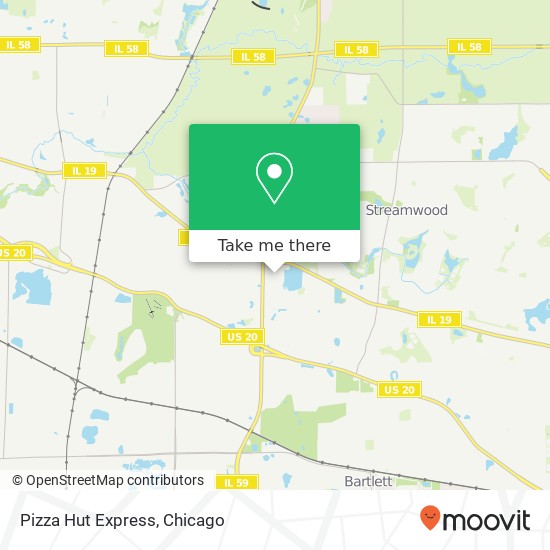 Pizza Hut Express, 1001 Sutton Rd Streamwood, IL 60107 map