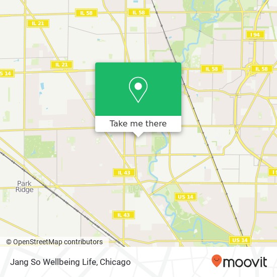 Mapa de Jang So Wellbeing Life, 801 Civic Center Dr Niles, IL 60714