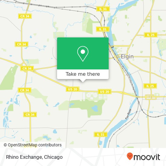 Mapa de Rhino Exchange, 1108 South St Elgin, IL 60123