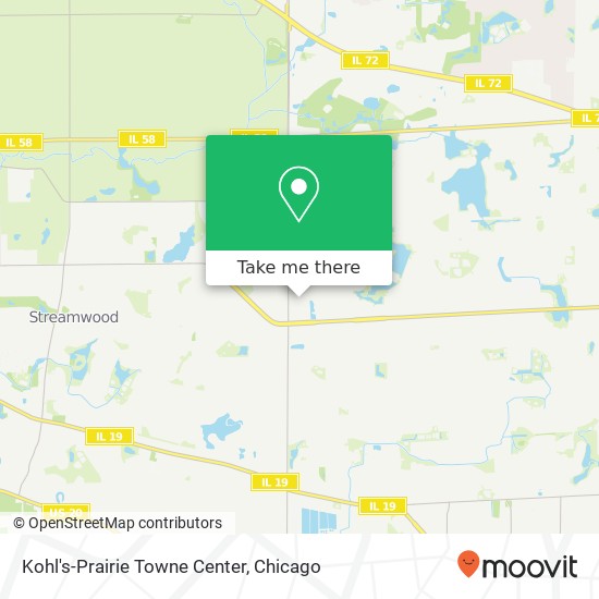 Mapa de Kohl's-Prairie Towne Center, 171 N Barrington Rd Schaumburg, IL 60194